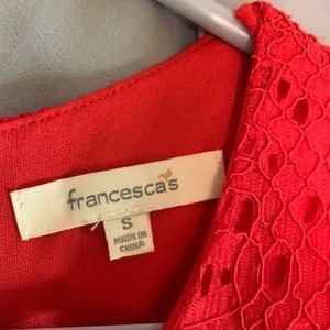 Francesca’s Red Dress  women’s small